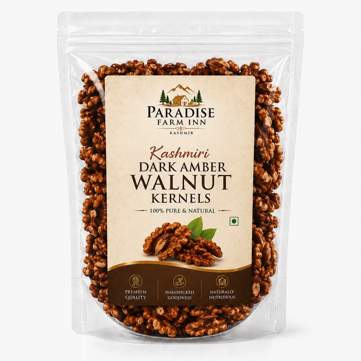 Kashmiri Amber Walnut Kernels - 2 Piece